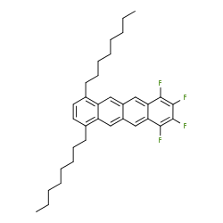 ChemSpider 2D Image | 1,2,3,4-Tetrafluoro-7,10-dioctyltetracene | C34H40F4