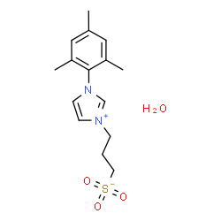 ChemSpider 2D Image | 1-(3-sulfonatopropyl)-3-(2,4,6-trimethylphenyl)imidazol-1-ium hydrate | C15H22N2O4S