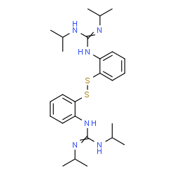 ChemSpider 2D Image | 1-{2-[(2-{[Bis(isopropylamino)methylene]amino}phenyl)disulfanyl]phenyl}-2,3-diisopropylguanidine | C26H40N6S2