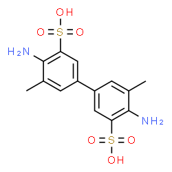 ChemSpider 2D Image | 4,4'-Diamino-5,5'-dimethyl-3,3'-biphenyldisulfonic acid | C14H16N2O6S2