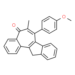 ChemSpider 2D Image | 7-(4-Methoxyphenyl)-6-methyldibenzo[a,e]azulen-5(12H)-one | C26H20O2