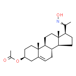 ChemSpider 2D Image | (3Î²)-3-(Acetyloxy)pregn-5-en-20-one 20-oxime | C23H35NO3