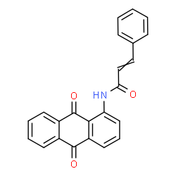 ChemSpider 2D Image | N-(9,10-Dioxo-9,10-dihydro-1-anthracenyl)-3-phenylacrylamide | C23H15NO3