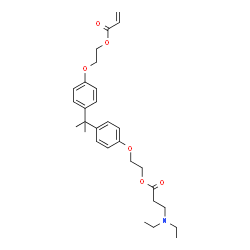 ChemSpider 2D Image | 2-[4-(2-{4-[2-(Acryloyloxy)ethoxy]phenyl}-2-propanyl)phenoxy]ethyl N,N-diethyl-beta-alaninate | C29H39NO6