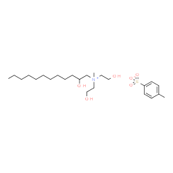 ChemSpider 2D Image | 2-Hydroxy-N,N-bis(2-hydroxyethyl)-N-methyl-1-dodecanaminium 4-methylbenzenesulfonate | C24H45NO6S