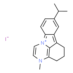 ChemSpider 2D Image | 8-Isopropyl-3-methyl-3,4,5,6-tetrahydropyrazino[3,2,1-jk]carbazol-11-ium iodide | C18H21IN2