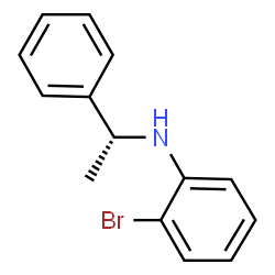 ChemSpider 2D Image | 2-Bromo-N-[(1R)-1-phenylethyl]aniline | C14H14BrN