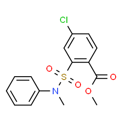ChemSpider 2D Image | Methyl 4-chloro-2-[methyl(phenyl)sulfamoyl]benzoate | C15H14ClNO4S
