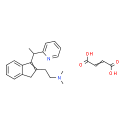 ChemSpider 2D Image | N,N-Dimethyl-2-{3-[1-(2-pyridinyl)ethyl]-1H-inden-2-yl}ethanamine 2-butenedioate (1:1) | C24H28N2O4