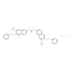 ChemSpider 2D Image | Disodium 7,7'-(carbonyldiimino)bis[4-hydroxy-3-(phenyldiazenyl)-2-naphthalenesulfonate] | C33H22N6Na2O9S2