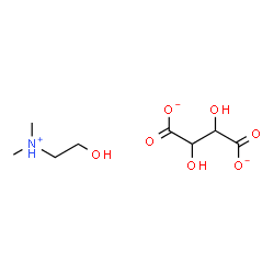 ChemSpider 2D Image | 2,3-dihydroxybutanedioate; 2-hydroxyethyl-dimethyl-ammonium | C8H16NO7