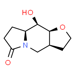 ChemSpider 2D Image | (3aS,8aS,9R,9aS)-9-Hydroxyoctahydrofuro[3,2-f]indolizin-6(4H)-one | C10H15NO3