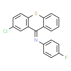 ChemSpider 2D Image | (9E)-2-Chloro-N-(4-fluorophenyl)-9H-thioxanthen-9-imine | C19H11ClFNS