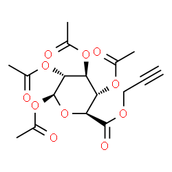 ChemSpider 2D Image | 2-Propyn-1-yl 1,2,3,4-tetra-O-acetyl-beta-D-glucopyranuronate | C17H20O11