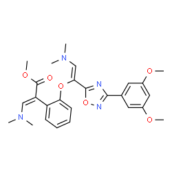 ChemSpider 2D Image | Methyl (2E)-2-(2-{[(Z)-1-[3-(3,5-dimethoxyphenyl)-1,2,4-oxadiazol-5-yl]-2-(dimethylamino)vinyl]oxy}phenyl)-3-(dimethylamino)acrylate | C26H30N4O6