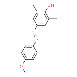 ChemSpider 2D Image | 4-[(E)-(4-Methoxyphenyl)diazenyl]-2,6-dimethylphenol | C15H16N2O2