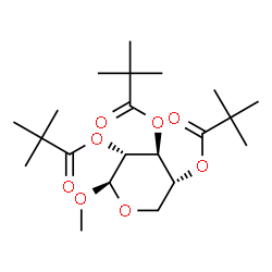 ChemSpider 2D Image | Methyl 2,3,4-tris-O-(2,2-dimethylpropanoyl)-beta-D-xylopyranoside | C21H36O8
