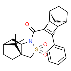 ChemSpider 2D Image | [(1S,5R,7R)-10,10-Dimethyl-3,3-dioxido-3-thia-4-azatricyclo[5.2.1.0~1,5~]dec-4-yl][(1S,2R,5S,6R)-4-phenyltricyclo[4.2.1.0~2,5~]non-3-en-3-yl]methanone | C26H31NO3S