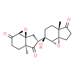 ChemSpider 2D Image | (1aR,1a'S,2R,3'R,4aS,4a'S,7aS,7a'S)-2-Hydroxy-4a,4a'-dimethyldecahydro-2,3'-biindeno[3a,4-b]oxirene-4',5,7'(1aH,4a'H,7a'H)-trione | C20H24O6