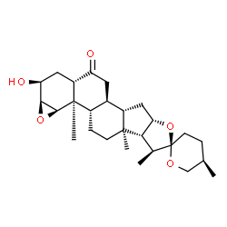 ChemSpider 2D Image | (1alpha,2alpha,3alpha,5alpha,25R)-3-Hydroxy-1,2-epoxyspirostan-6-one | C27H40O5