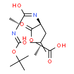 ChemSpider 2D Image | (1S)-1-Carboxyethyl N-{[(2-methyl-2-propanyl)oxy]carbonyl}alanyl-L-leucinate | C17H30N2O7