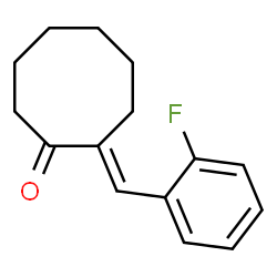 ChemSpider 2D Image | (2E)-2-(2-Fluorobenzylidene)cyclooctanone | C15H17FO
