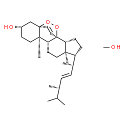 ChemSpider 2D Image | (1S,2R,5R,6R,9R,10R,13S,15S)-5-[(2R,3E,5R)-5,6-Dimethyl-3-hepten-2-yl]-6,10-dimethyl-16,17-dioxapentacyclo[13.2.2.0~1,9~.0~2,6~.0~10,15~]nonadec-18-en-13-ol - methanol (1:1) | C29H48O4