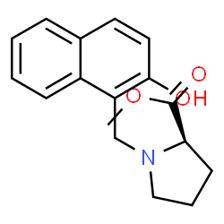 ChemSpider 2D Image | Methyl 1-[(2-hydroxy-1-naphthyl)methyl]-D-prolinate | C17H19NO3