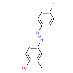 ChemSpider 2D Image | 4-[(E)-(4-Chlorophenyl)diazenyl]-2,6-dimethylphenol | C14H13ClN2O