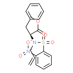 ChemSpider 2D Image | Methyl N-allyl-N-[(2-nitrophenyl)sulfonyl]-L-phenylalaninate | C19H20N2O6S