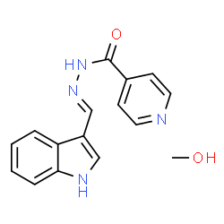 ChemSpider 2D Image | N'-[(E)-1H-Indol-3-ylmethylene]isonicotinohydrazide - methanol (1:1) | C16H16N4O2
