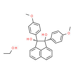 ChemSpider 2D Image | (1S,2S)-1,2-bis(4-methoxyphenyl)acenaphthene-1,2-diol; ethanol | C28H28O5