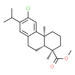 ChemSpider 2D Image | Methyl 12-chloroabieta-8(14),9(11),12-trien-18-oate | C21H29ClO2