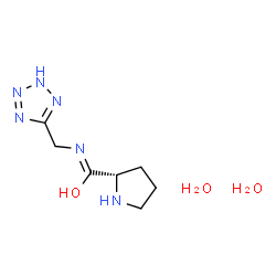 ChemSpider 2D Image | N-(1H-Tetrazol-5-ylmethyl)-L-prolinamide dihydrate | C7H16N6O3