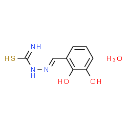 ChemSpider 2D Image | (2E)-2-(2,3-Dihydroxybenzylidene)hydrazinecarbothioamide hydrate (1:1) | C8H11N3O3S