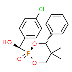 ChemSpider 2D Image | (R)-(4-Chlorophenyl)[(2S,4R)-5,5-dimethyl-2-oxido-4-phenyl-1,3,2-dioxaphosphinan-2-yl]methanol | C18H20ClO4P