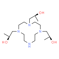 ChemSpider 2D Image | (2S,2'S,2''S)-1,1',1''-(1,4,7,10-Tetraazacyclododecane-1,4,7-triyl)tri(2-propanol) | C17H38N4O3