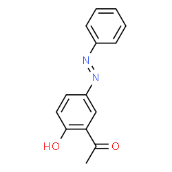 ChemSpider 2D Image | 1-{2-Hydroxy-5-[(E)-phenyldiazenyl]phenyl}ethanone | C14H12N2O2
