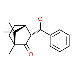 ChemSpider 2D Image | (1R,3R,4R)-3-Benzoyl-1,7,7-trimethylbicyclo[2.2.1]heptan-2-one | C17H20O2