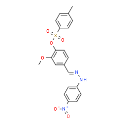 ChemSpider 2D Image | 2-Methoxy-4-{(E)-[(4-nitrophenyl)hydrazono]methyl}phenyl 4-methylbenzenesulfonate | C21H19N3O6S