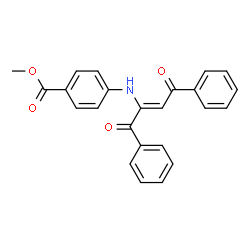 ChemSpider 2D Image | Methyl 4-{[(2Z)-1,4-dioxo-1,4-diphenyl-2-buten-2-yl]amino}benzoate | C24H19NO4