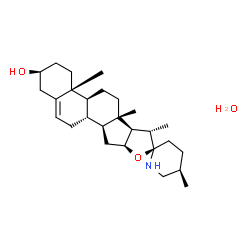 ChemSpider 2D Image | (3beta,22alpha,25R)-Spirosol-5-en-3-ol hydrate (1:1) | C27H45NO3