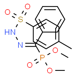 ChemSpider 2D Image | Dimethyl [(E)-{[(4-methylphenyl)sulfonyl]hydrazono}(phenyl)methyl]phosphonate | C16H19N2O5PS