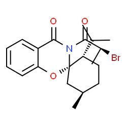 ChemSpider 2D Image | (2S,2'S,5'R)-3-[(2S)-2-Bromopropanoyl]-2'-isopropyl-5'-methylspiro[1,3-benzoxazine-2,1'-cyclohexan]-4(3H)-one | C20H26BrNO3
