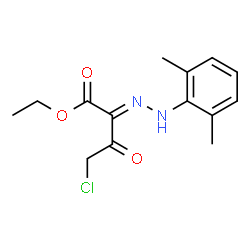 ChemSpider 2D Image | Ethyl (2E)-4-chloro-2-[(2,6-dimethylphenyl)hydrazono]-3-oxobutanoate | C14H17ClN2O3