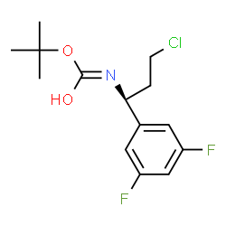 ChemSpider 2D Image | 2-Methyl-2-propanyl [(1S)-3-chloro-1-(3,5-difluorophenyl)propyl]carbamate | C14H18ClF2NO2
