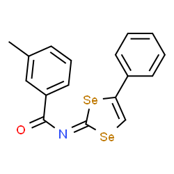 ChemSpider 2D Image | 3-Methyl-N-[(2Z)-4-phenyl-1,3-diselenol-2-ylidene]benzamide | C17H13NOSe2
