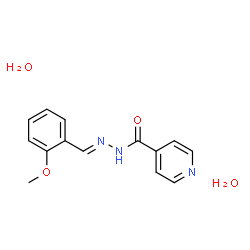 ChemSpider 2D Image | N'-[(E)-(2-Methoxyphenyl)methylene]isonicotinohydrazide dihydrate | C14H17N3O4