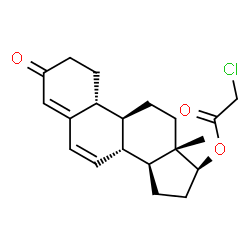 ChemSpider 2D Image | (17beta)-3-Oxoestra-4,6-dien-17-yl chloroacetate | C20H25ClO3