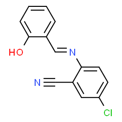 ChemSpider 2D Image | 5-Chloro-2-[(E)-(2-hydroxybenzylidene)amino]benzonitrile | C14H9ClN2O